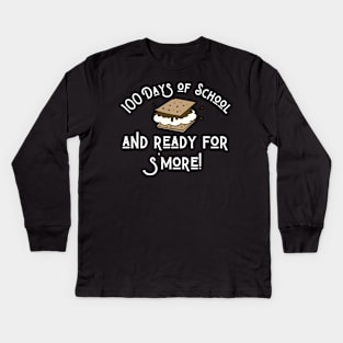 100 Days of School and Ready for Smore! Kids Long Sleeve T-Shirt